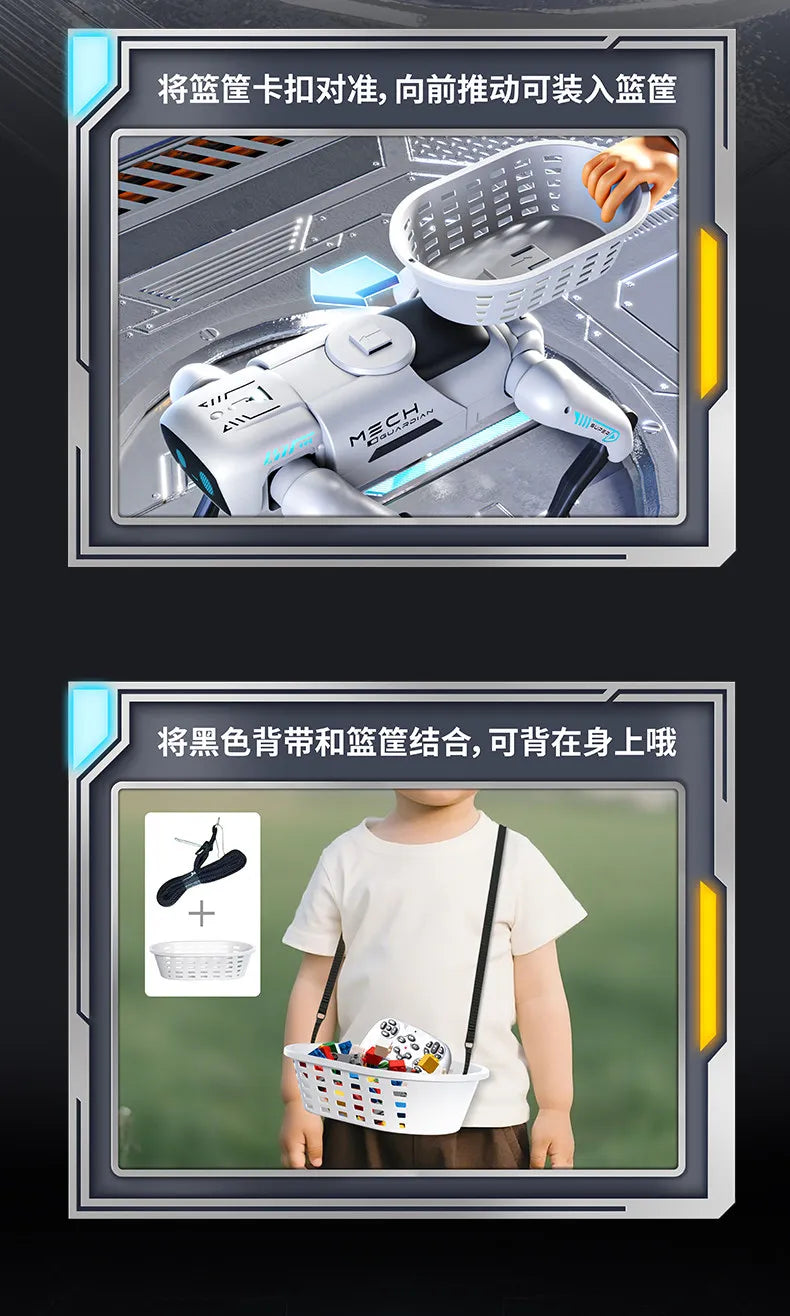 2026 New Ai Intelligent Smart Robot Dog Remote Control Toy Programmable With Loading Basket For Boys Birthday Festival Gift