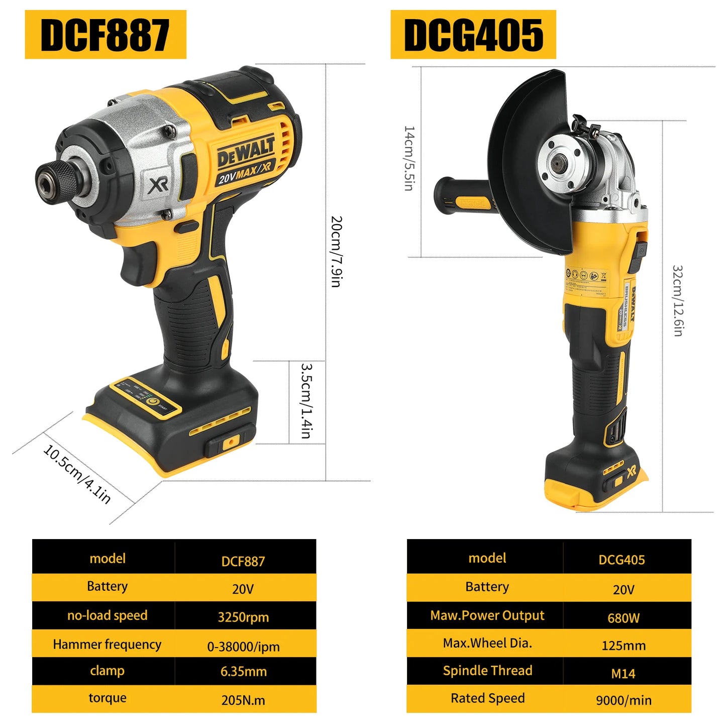 DeWalt Dcf887 or Dcg405NT or DWbag electric wrench angle grinder polishing machine hand drill impact drill