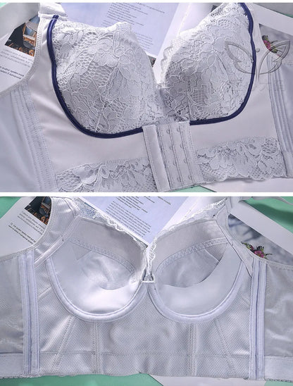 Plus Size Push Up Bra Wireless Front Closure - Seamless Comfort Bralette for Women, No Underwire Lift Support T-Shirt Bra
