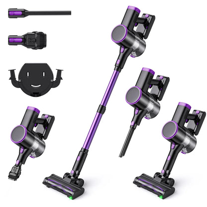 Lubluelu P4 Cordless Vacuum Cleaner 30Kpa Suction, 40Mins Runtime, Self-Standing, Green LED, for Hard Floor Carpet Pet