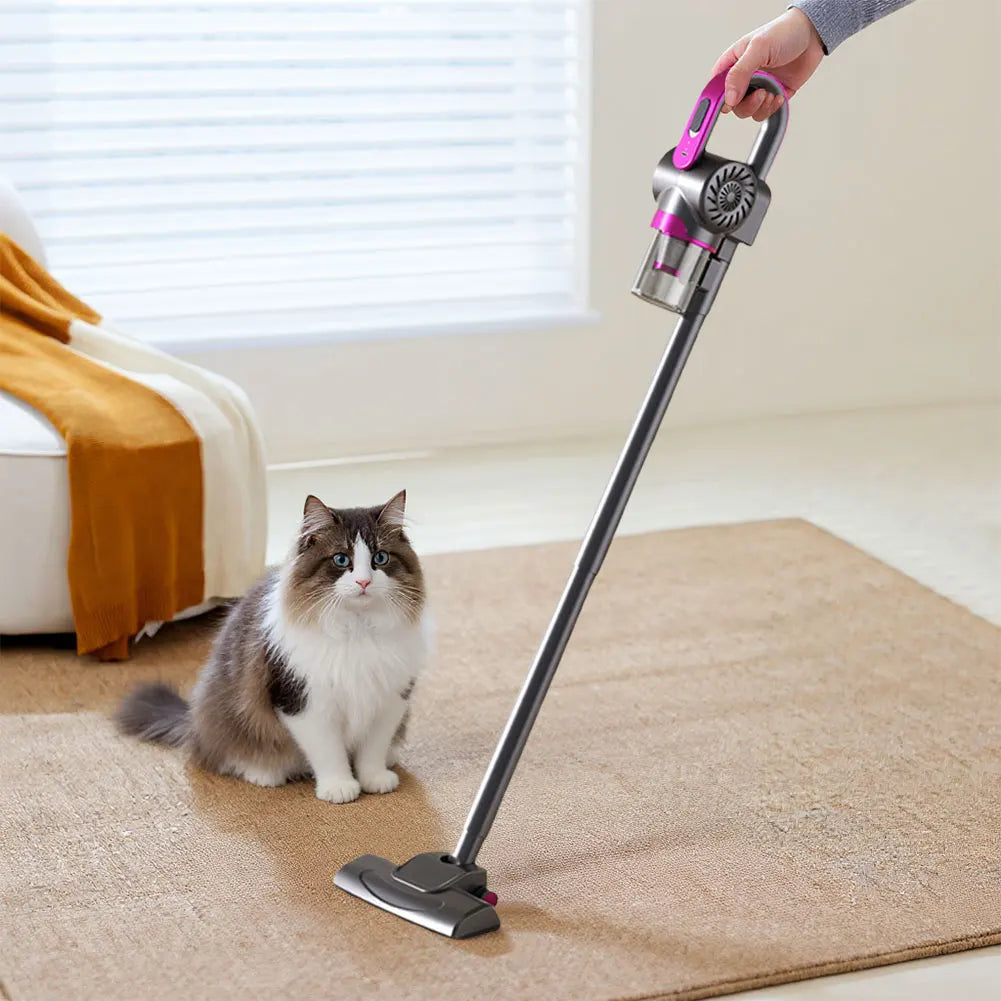 Cordless Vacuum Cleaner Rechargeable Strong Suction Vacuum Cleaner Self-Standing Vacuum Cleaners for Office Sofa Hardwood Floor
