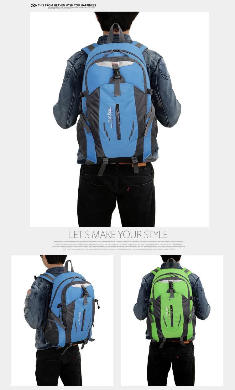 High-quality Nylon Waterproof Travel Backpack Men and Women Mountaineering Travel Bag Hiking Backpack Outdoor Sports Schoolbag
