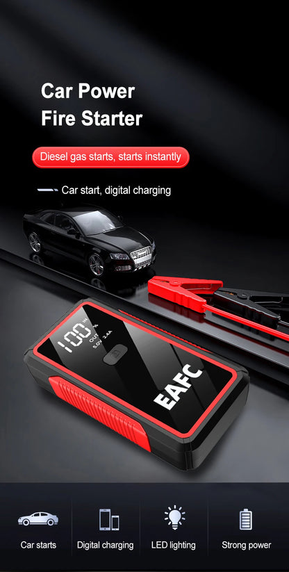 2000A/1200A High Power Car Battery Jump Starter Portable Car Battery Booster Charger Booster Power Bank Starting Device USB Port