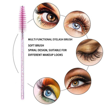 500/1000PCS Eyelashes Brushes Set Wholesaler Lash Mascara Brush For Lashes Extension Eyebrow Wands Applicator Makeup Tools