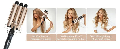 Professional Hair Curling Iron Ceramic Triple Barrel Hair Curler Irons Hair Wave Waver Styling Tools Hair Styling Appliances