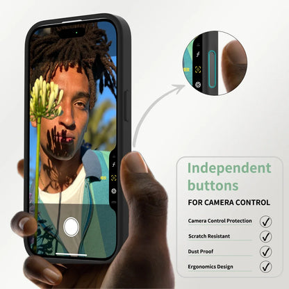 Camera Control Capture Button Case For Magsafe Mag Safe iPhone 16 Pro Max Plus 16Pro 16Plus iPhone16 Matte Black Phone Cover