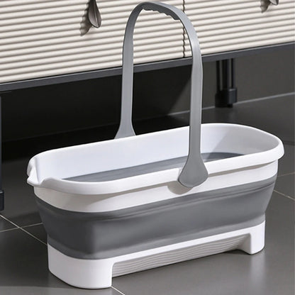 Collapsible Bucket Portable Folding Bucket Car Wash Basin Silicone Washing Bucket Camping Home Foldable Cleaning Mop Bucket