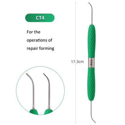 Dental Resin Spatulas Resin Filler Aesthetic Restoration Kit Silicone Handle For LM Resin Knife Plastic Dresser Dentistry Tool