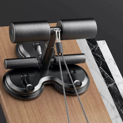 Sit Up Floor Holder with 3 Suction Cup Sit Up Exercise Equipment with Pull Rope Sit Up Exerciser for Strength Training