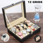 12PCS Watch Box Jewelry Storage Box Men Women Watch Case Holder Organizer Leather Watch Display Case Packaging Box