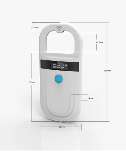 134.2KHz RFID Animal Reader 15 Digits 125KHz Pet ID Scanner EMID FDX-B ISO 11784/85 Microchip Tag Registration For Cow Fish Dog