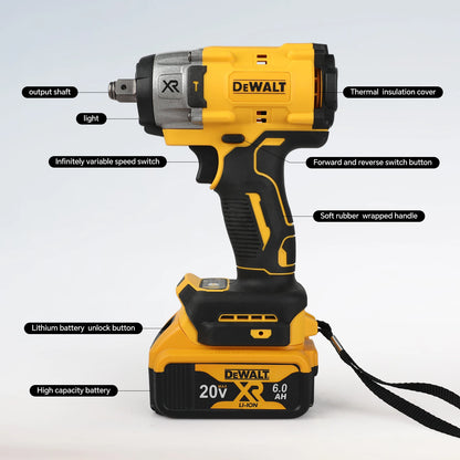 DEWALT DCF922 ATOMIC 20V MAX 1/2 in Cordless Impact Variable - speed Electric Wrench with Detent Pin Anvil