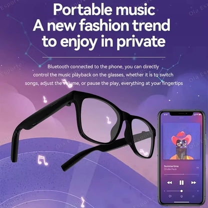 Lenovo 8K Camera AI Smart Glasses Touch Control Photo Recording Translator Voice Assistant Music Wireless Bluetooth Sunglasses