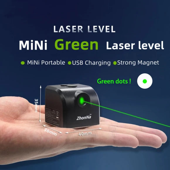 Mini laser horizontal indoor golf assistive device with ultra strong green/red laser beam, portable with battery