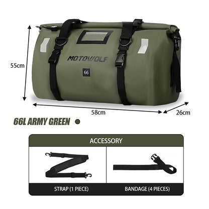 Motorcycle Waterproof Tail Bag Travel Outdoor Dry Luggage Roll Pack Bag 20 /40/66 Motorbike Luggage Backpack Motorcycle Seat Bag