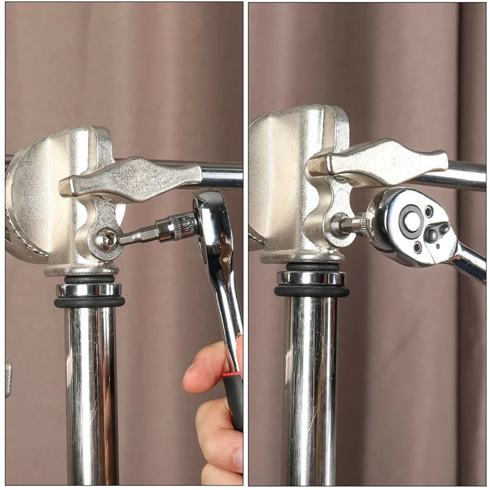 46PCS Socket Set Car Metric Socket Ratchet Wrench Set CRV Steel Torx Wrench Bits Screwdriver 1/4" Drive Car Vehicle Repair Tool