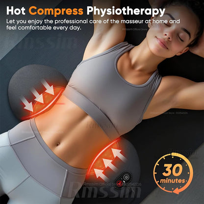 3 in 1 Electric Lumbar Support Pillow with Adjustable Height Lying Flat Waist Relief Waist Support Waist Pillow Heating Vibratin