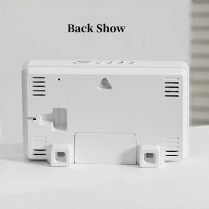 Digital Alarm Clock TEMP Humidity Week Comfort Level Dual Alarm Snooze Table Clock 12/24H Timer Auto Dimmable LED Wall Clock