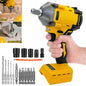 Cordless Impact Wrench Replace for Dewalt 18V /20V Max Battery 1/2" Brushless Electric Wrench with 4 Sockets 3000RPM( No Battery