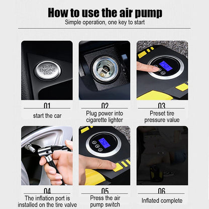 Digital Tire Inflator DC 12 Volt Car Portable Air Compressor Pump 150 PSI Car Air Compressor for Auto Car Motorcycles Bicycles