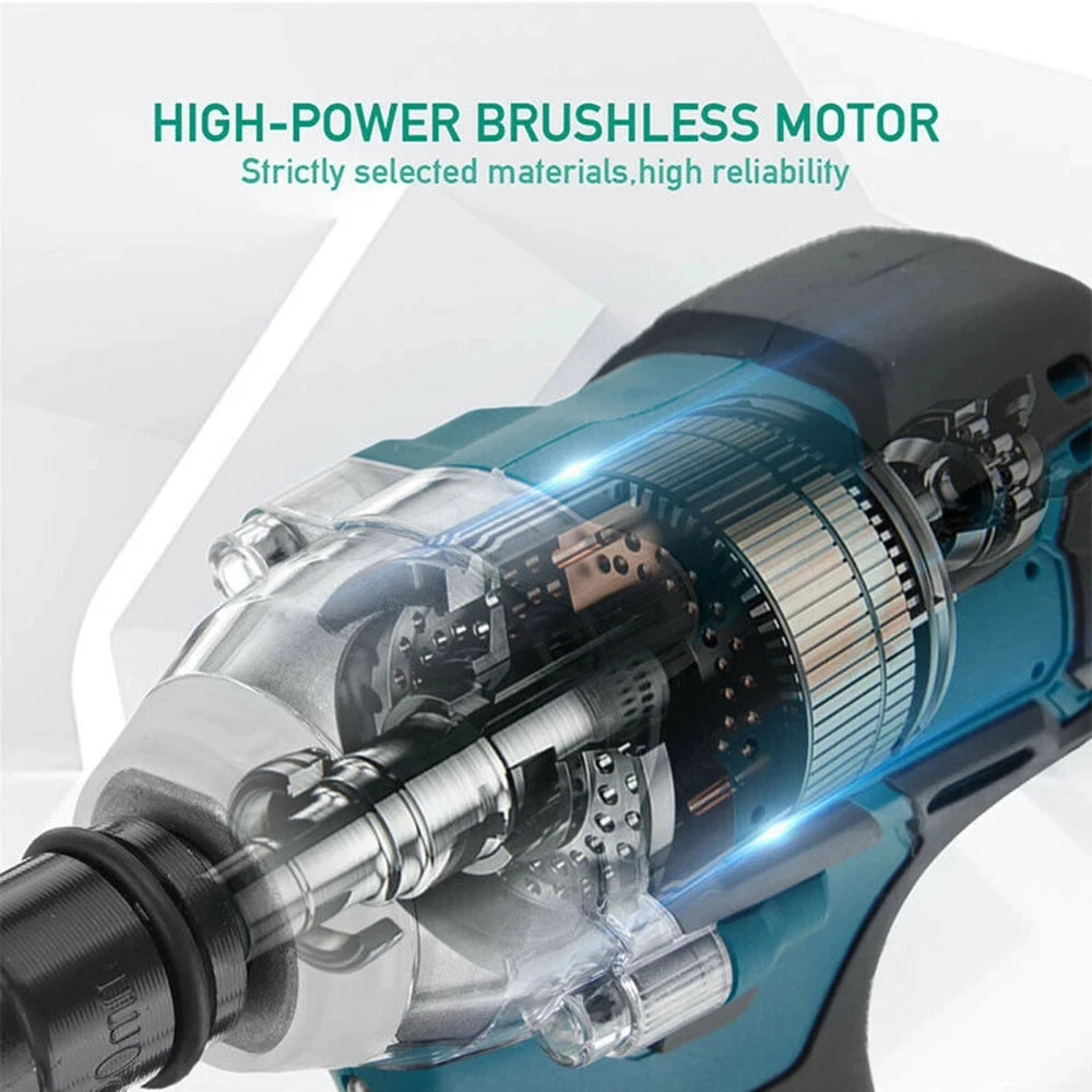 520NM Brushless Electric Impact Wrench Cordless Wrench Screwdriver PowerTool For Makita 18V Battery Pin