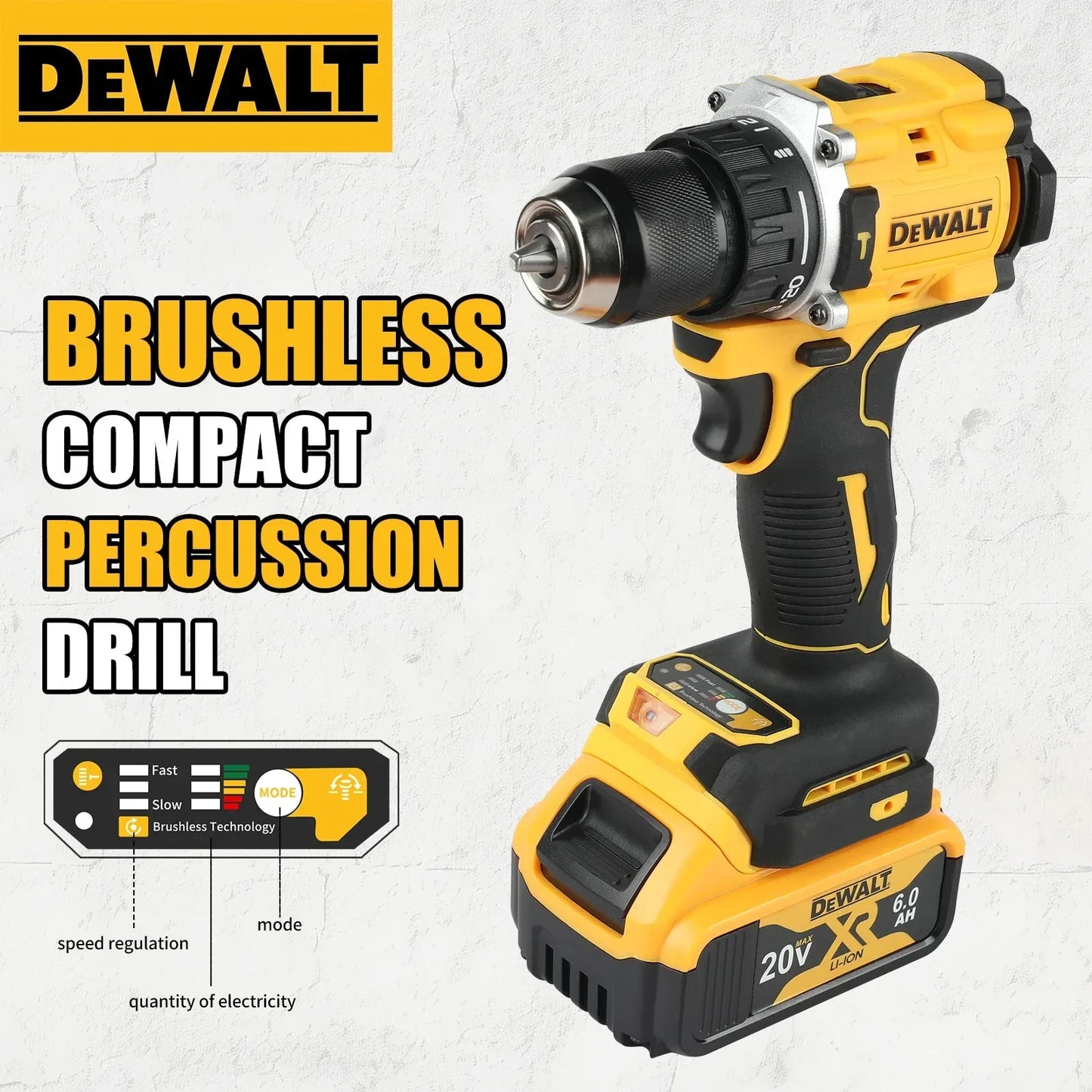 DEWALT DCD805 20V High - Performance Brushless Cordless Impact Drill & Screwdriver - Ideal for Pros & DIYers