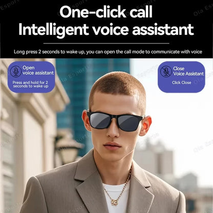 Lenovo 8K Camera AI Smart Glasses Touch Control Photo Recording Translator Voice Assistant Music Wireless Bluetooth Sunglasses