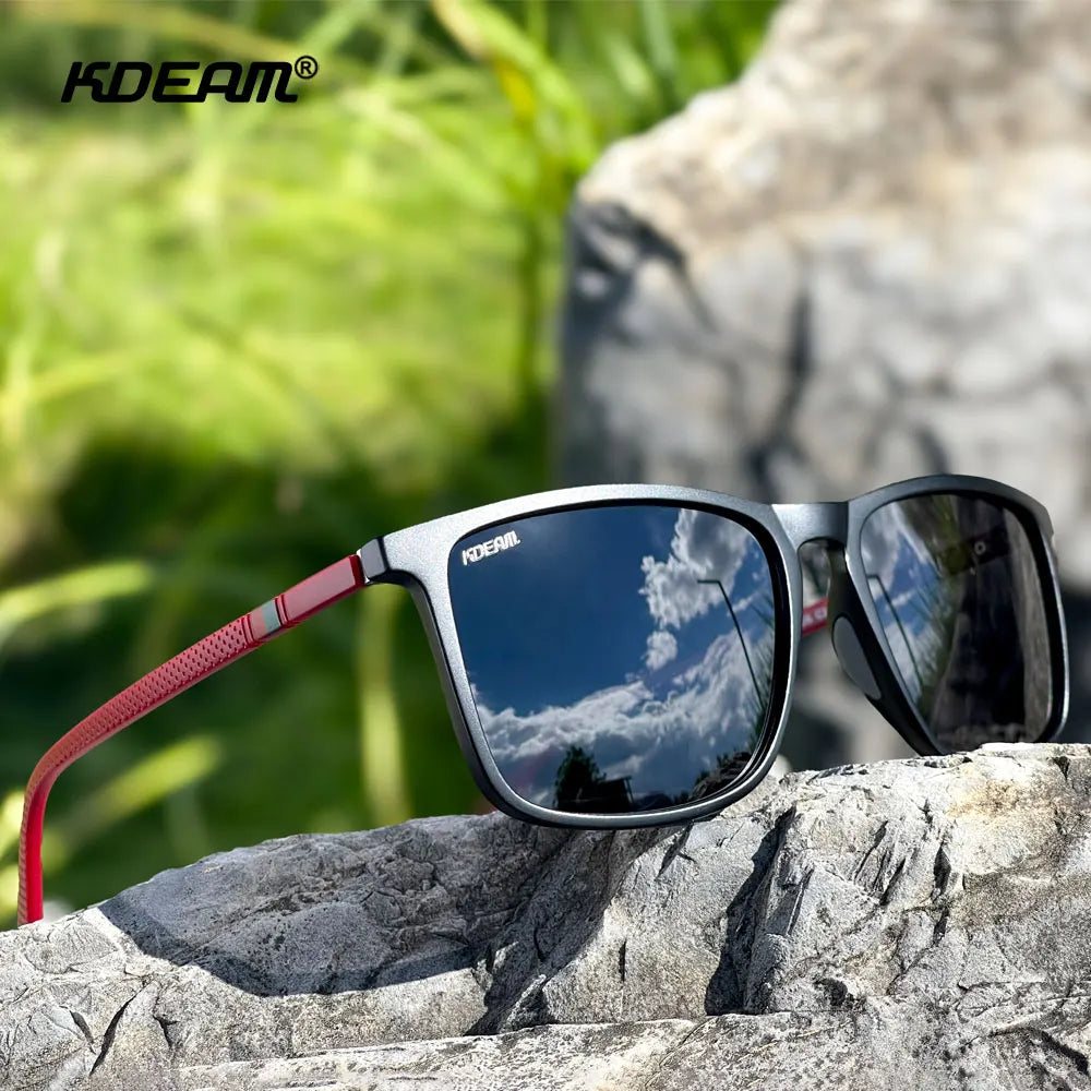 KDEAM 6.18 inch Frame Width Extra Large Size Polarized Sunglasses For Men Women Photochromic Sun Glasses Oversized With Case