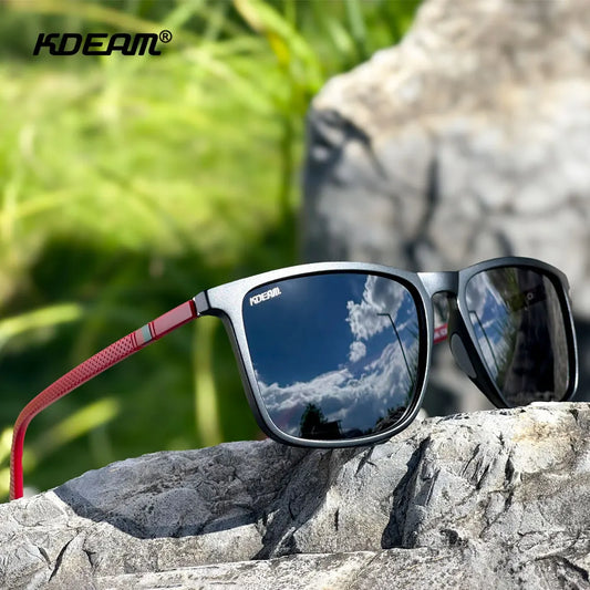 KDEAM 6.18 inch Frame Width Extra Large Size Polarized Sunglasses For Men Women Photochromic Sun Glasses Oversized With Case