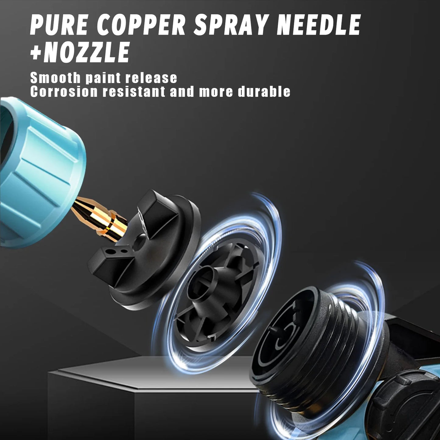 Cordless Paint Sprayer compatible with Makita 18V 2x3.0Ahpcs Batteries Paint Sprayer 1000ml Tank for Walls Ceilings, Fence, Wood