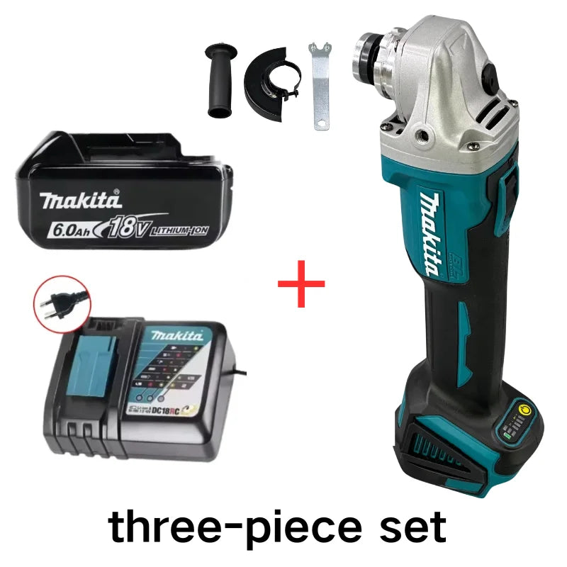 Makita 18V 125mm DGA404 Brushless Electric Angle Grinder High Power Rechargeable Lithium-Ion for Cutting And Polishing
