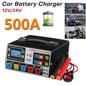 500A 12V/24V Heavy Duty Automatic Car Battery Charger Smart Pulse Repair Trickle