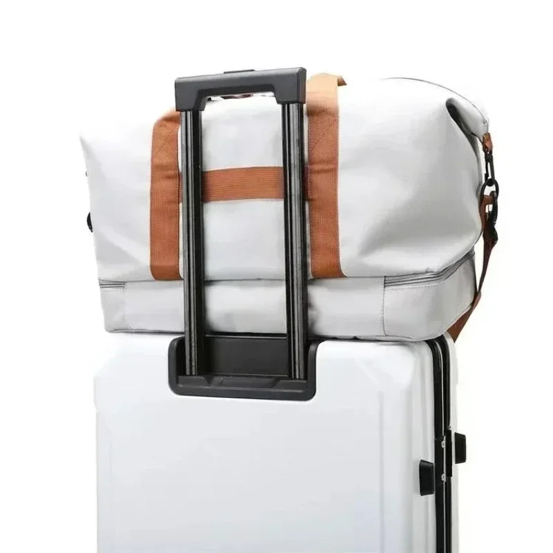 Large Capacity Travel Gym Bag Short-distance Luggage Portable Fitness Bags Shoulder Crossbody Handbags Men's Sports Waterproof B