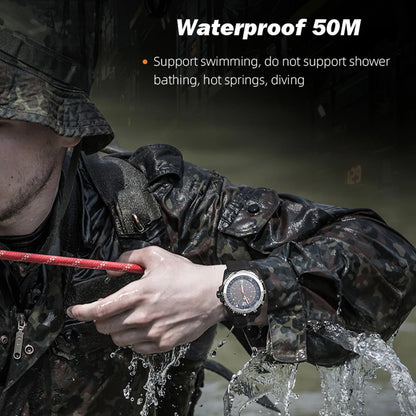 Men's Solar Powered Digital Watch 50M Waterproof Outdoor Sports Watch Luminous Watch