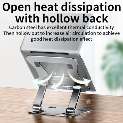Phone Tablet Stand Adjustable Aluminum Alloy Laptop Tablet up to 17' Laptop Portable Folding Stand Cooling Stand Support