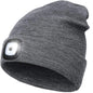 Unisex Winter Knitted Knit Hat Beanie Cap Comfy Woolly Warm Plain LED Head Torch