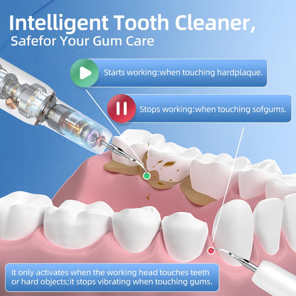 Electric Ultrasonic Dental Scaler with Oral Mirror Scaling Picks for Effective Stain Removal Surface Cleaning Gum Care Tools