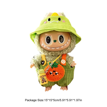 Mini Plush Doll'S Clothes Cute Outfit Accessories For Labubu V1 V2 Korea Kpop Idol Dolls Goose Dinosaur Macaron Clothing Gifts