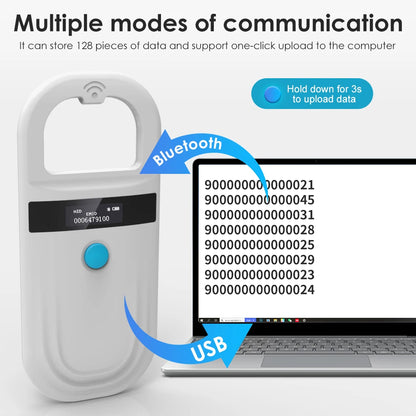 134.2KHz Animal Microchip Reader 125kHz Microchip Scanner Pet Microchip Scanner Chip Scanner for Dogs