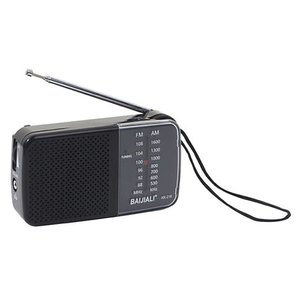 Radio FM/AM Small Portable Radio Battery Operated Radio Full-wave Band World Receiver Telescopic Antenna Built-in Speaker