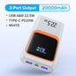 QOOVI 20000mAh Power Bank External Large Battery Capacity PD 22.5W Fast Charging Portable Charger For Samsung iPhone Xiaomi