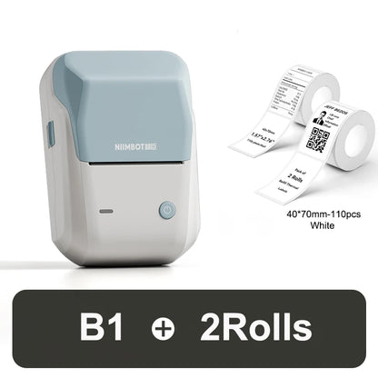 Niimbot B1 Label Maker 2inch Bluetooth Thermal Label Printer for Home Mailing Bakery Grocery Compatible with Phone Computer