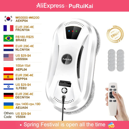 Ultra thin Robot vacuum cleaner window cleaning robot window cleaner electric glass limpiacristales remote control for home