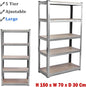 Adjustable Height Layout 5-Tier Heavy Duty Shelf 875kg Boltless Metal Rack Tool Free Assembly for Garage Warehouse Storage
