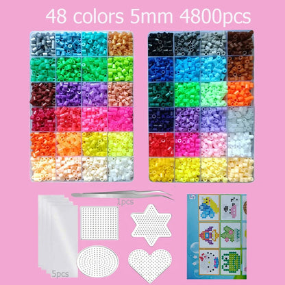 “Hama Beads Box – Thermal Mosaic Ironing Beads for Education, DIY Fuse Beads Toy, Available in 24, 48, or 72 Colors, 2.6 mm or 5 mm.”
