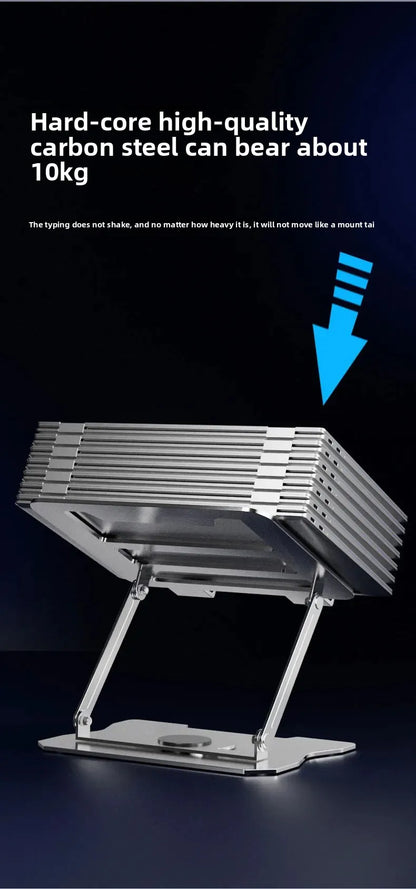 No-Install Notebook Tablet Stand Foldable Alloy Heat Sink Rotatable Display Elevation Frame Lightweight Portable Computer Holder