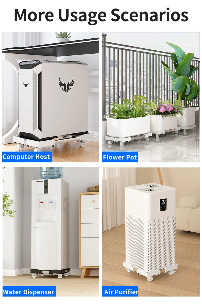 Mobile Extendable Computer Cart Adjustable Stand With Universal Wheels For Office CPU Tower Anti Slip Breathable Design