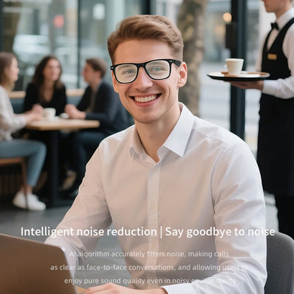 AI Intelligent Translation Glasses Music Headphones Glasses Bluetooth-Compatible Support Above 130 Languages for Outdoor Travel