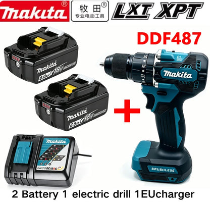 Original Makita Battery DDF487 Cordless Driver Drill Brushless Electric Impact Screwdriver Rechargeable  battery Power Tool