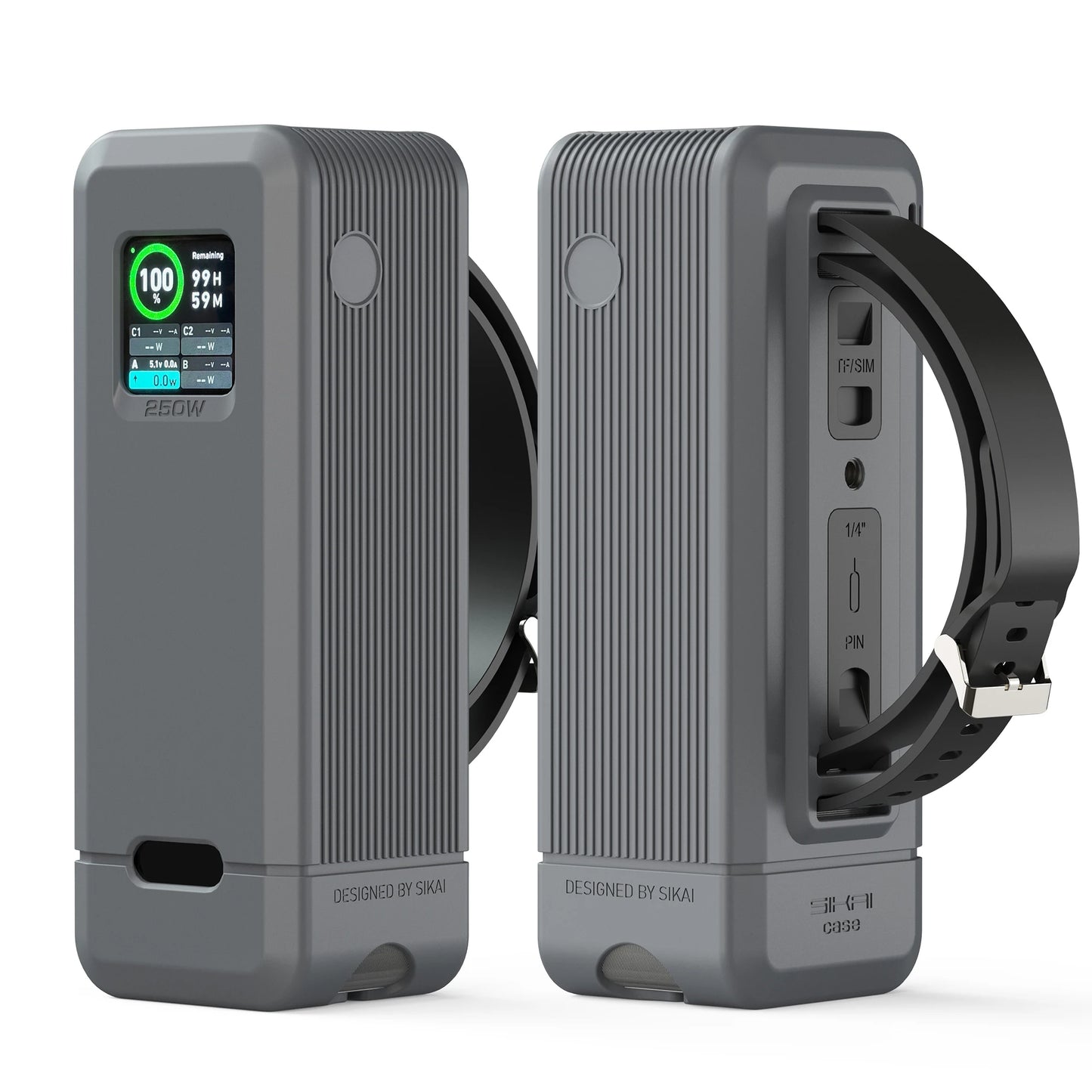 Silicone Case for Anker Prime 27,650mAh 250W/20,000mAh 200W Power Bank TF/SIM card PIN storage Carrying Travel Case Storage Bag